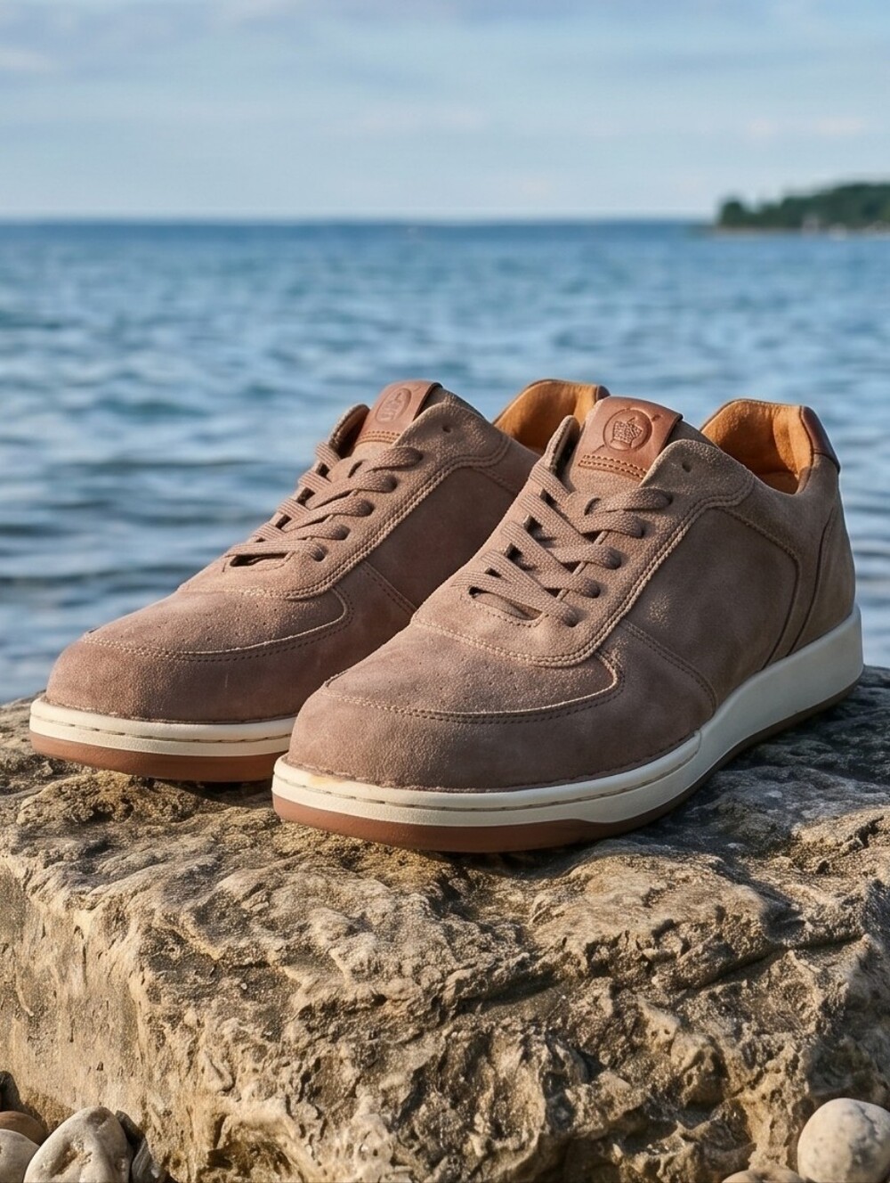Born Men's 10M Captain Distressed Suede Leather Sneaker Shoes